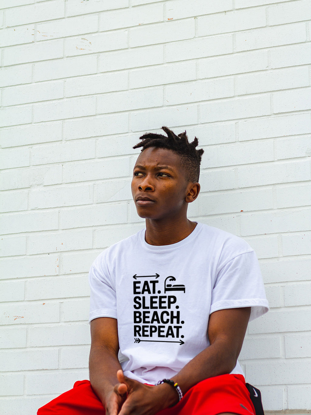 Eat Sleep Beach Repeat Graphic T-Shirt